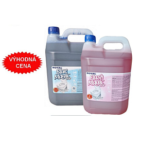 CENOVĚ VÝHODNÁ SADA Blue Magic TRIP 5 l + Flush Magic TRIP 5 l – chemie do chemického WC s lesní vůní