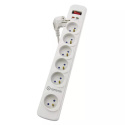 Prodlužovací kabel s přepěťovou ochranou, 3 m, 6 zásuvek, LED indikace,Powerton