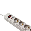 Prodlužovací kabel s přepěťovou ochranou, 3 m, 6 zásuvek, LED indikace,Powerton