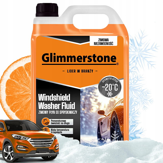 GLIMMERSTONE Zimní kapalina do ostřikovačů – svěží pomeranč  -20 °C