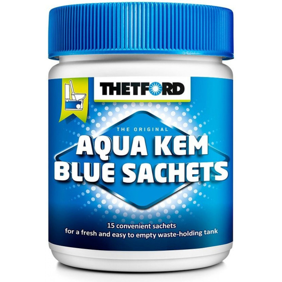 Thetford Aqua Kem Blue Sachets v dóze 15ks x 25g tablety do chemického WC