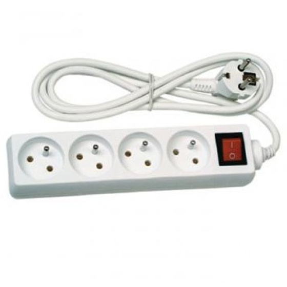 Prodlužovací kabel 2m 4 zásuvky s vypínačem 