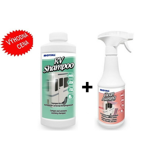 RV Shampoo 500ml šampon +Clean Awning 500ml pěna na čištění markýz CENOVĚ VÝHODNÁ SADA